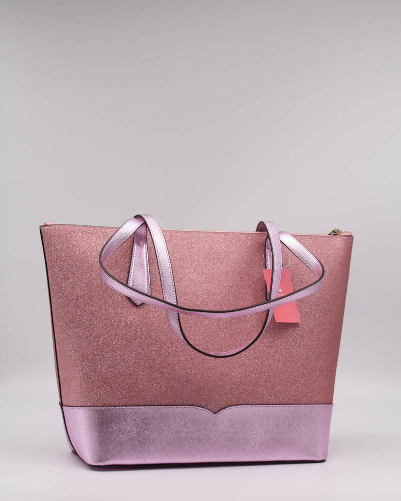 Kate spade lola discount glitter tote pink