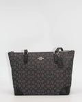 Coach Cartera Signature Con Cierre - Negra