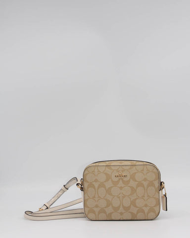 Coach Mini Cartera Signature - Blanca