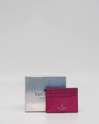 Kate Spade Billetera Lola Glitter - Fucsia