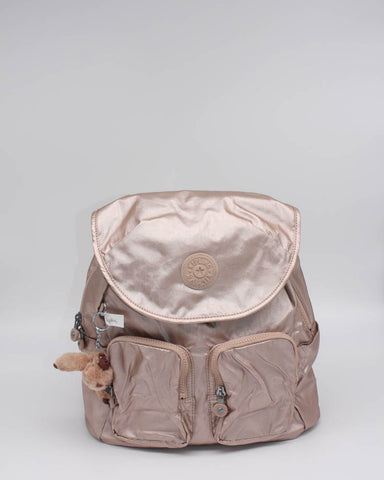 Kipling Mochila Fiona - Rosado Metallico