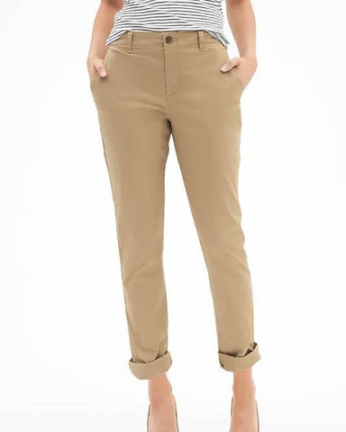 Gap Girlfriend Khakis in Twill - Khaki