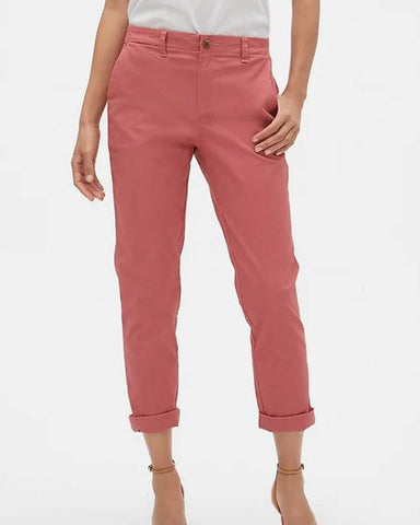 Gap Girlfriend Khakis in Stretch Twill - Pink